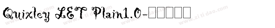 Quixley LET Plain1.0字体转换
